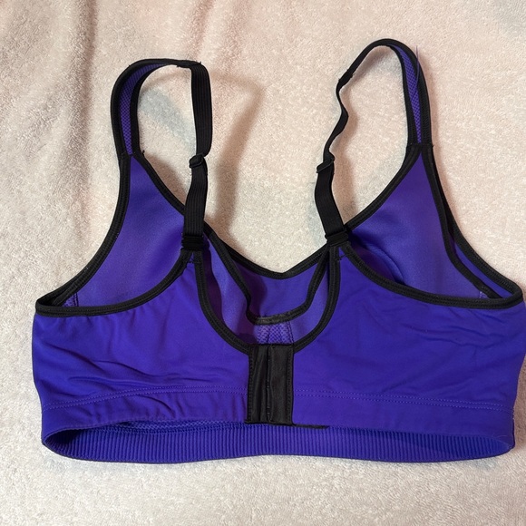 VSX Vibrant Purple and Black Sports Bra - Picture 2 of 3